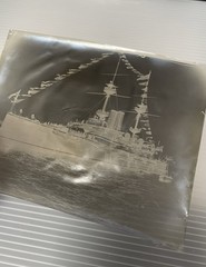 MAJESTIC-CLASS ROYAL NAVY BATTLESHIP – RARE LARGE NEGATIVE FROM THE 1890s