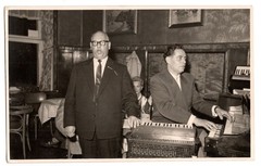 Photograph Singer Musician Accordion Pretty Woman Inn Mainz 1950s K1038