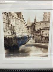 Alan B. Cohen Burgos Spain Cathedral Sepia Print 16×16 Framed Signed