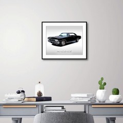 Classic Cars – 1966 Chevy Chevelle in Black – Muscle Car – Print
