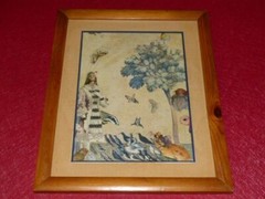 Art 20th – Original Poetic Fantastic Collage Ca 1970 Frame 33 X 27 Cm Animals
