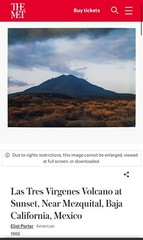 Eliot Porter Signed Photograph Baja Volcano At Sunset 1966 Edition Of 300