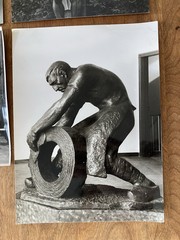 5 MCM Vintage Sculpture art B&W photos German Krefeld Erich Schmidt Hermann Ege