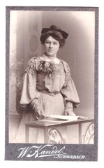 Beautiful CDV photo around 1900, pretty lady, Schwabach