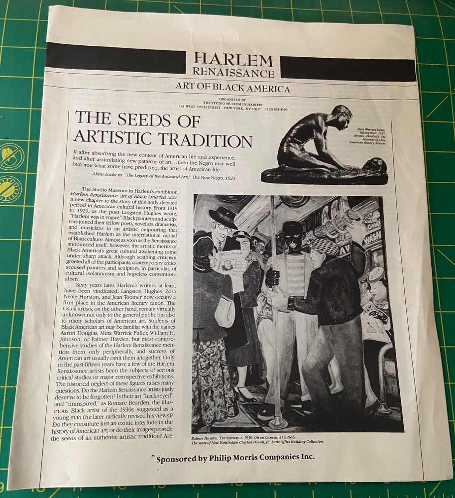 INTRODUCTION to ‘Harlem Renaissance: Art of Black America’ ART EXHIBIT ~ FINE