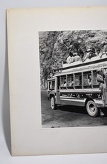 Vintage James W. Howlett Photograph, Focusing on a Group of People on a Bus