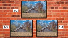Wooden Barn With Corn Field, High Resolution Image, Many Formats, TV Art