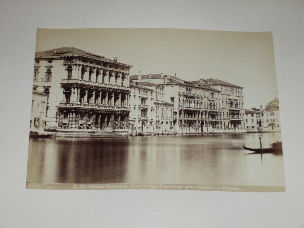 Naya / Venice Venezia 1870 Palazzo Rezzonico Vintage Albumen Print Photo