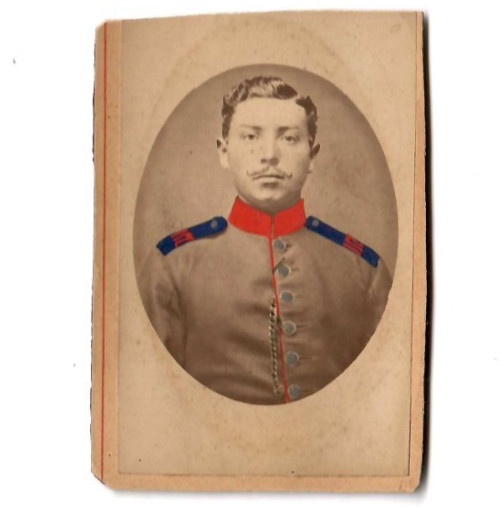 13555 – CDV * Young Soldier Portrait * Colored Circa 1910