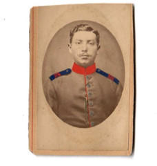 13555 – CDV * Young Soldier Portrait * Colored Circa 1910