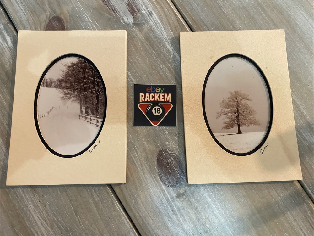 BARRY GAMOW signed COUNTRY/MOUNTAIN ROAD SNOW Photography Art 5″ x 7″ Matted