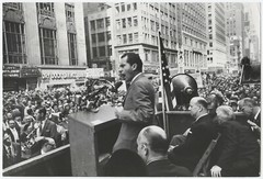 NIXON Campaigning in NYC, 1968 / VINTAGE / STAMPED!