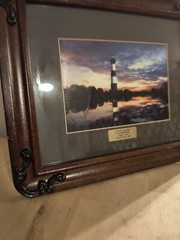 Bodie Island Lighthouse Dare County , N.C Picture On Solid Wood Frame