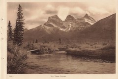 Canadian Pacific Rockies Byron Harmon Vandyck Photogravure The Three Sisters