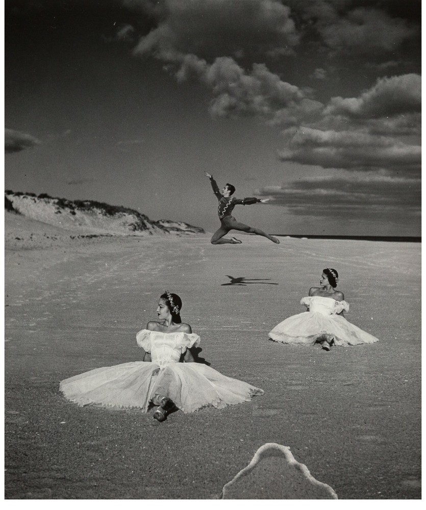 Philippe Halsman Original 1947 Gelatin Silver Photo Ballerinas on the Beach