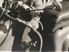 Photo Little Boy on Weasel IWL SR 56 Scooter GDR (1)