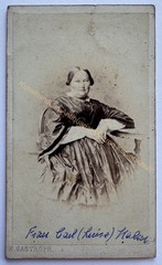orig. CDV photo photograph woman lady picture old fashion around 1865 Cologne Gastroph