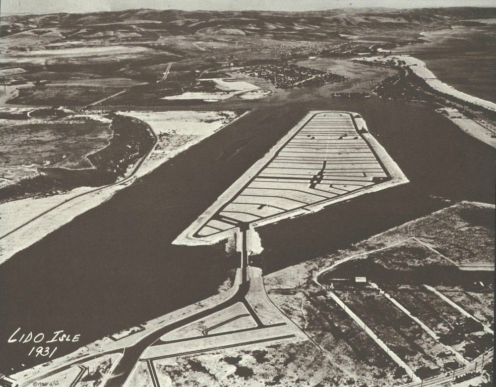 NEWPORT BEACH Aerial View LIDO ISLE Circa 1931 Photo Print 968 11″ x 14″
