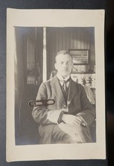 Photo Portrait Businessman Living Room Painting Bar Model Suit Tie Postcard