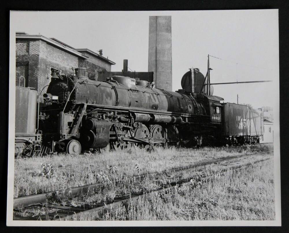 FRISCO Locomotive Steam Engine 4509 Photograph 8×10 Vtg 1950s Railroad Railway