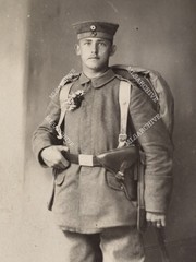 Postcard Postcard Photo Soldier Equipment WW1 F10