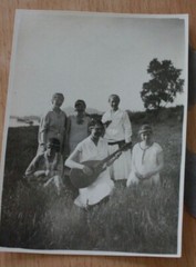 Photo 1931 Rhine Main Women Girl Musician Mandolin Girl W22