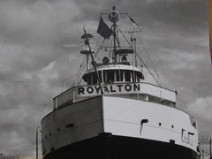Vintage 1970 Lansing MI Artist Photo Print – Lg 14×17 B/W – Freighter «Royalton»