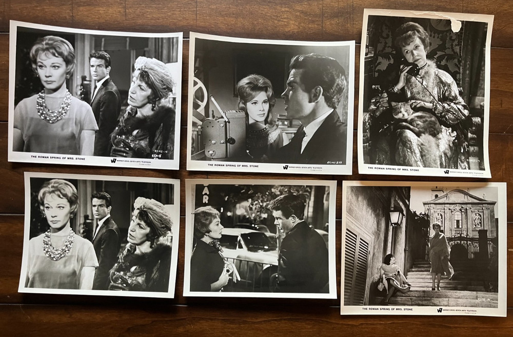 ROMAN SPRING OF MRS. STONE 1961 8X10 MOVIE PHOTOS X6 VIVIEN LEIGH WARREN BEATTY