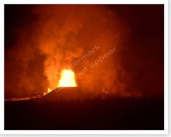 Evening Lava Eruption Kilauea Volcano Silver Halide Photo 2018
