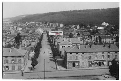 Old Black And White Photo Glass Plate 13X18 Cm, City In France