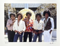 THE JACKSON 5 Hand Signed Photograph by GREGG COBARR Michael Jackson Pop Star