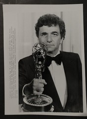 Peter Falk wins Emmy Award Press Photograph 7×10, b/w 1976