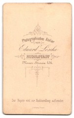 Photograph Eduard Lösche, Rudolstadt, Mauer-Strasse 454, Young Lady in Black