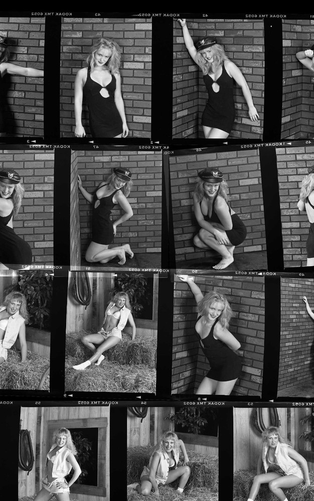 1 roll 15 negatives black & white medium format Kodak TMAX film sexy pinup