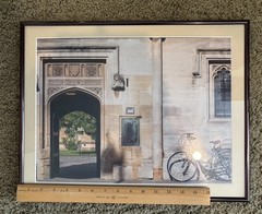 Black Metal Frame Of Magdalen College Oxford Photographic Print 14X17” W/Matt