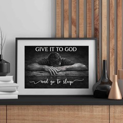 Give It To God & Go To Sleep Printable Wall Art Christian Quot Digital Download