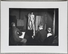 Heinrich Zille, evening act in a painting studio, photograph from the estate