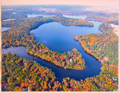 Otter Lake, Eagle River Chain, Vilas Co., Wisc. Overhead Photo. Frame Optional.