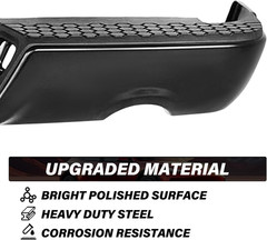 BRYGHT Black Steel Rear Bumper Assembly Replacement Compatible with 09-18 Dodge