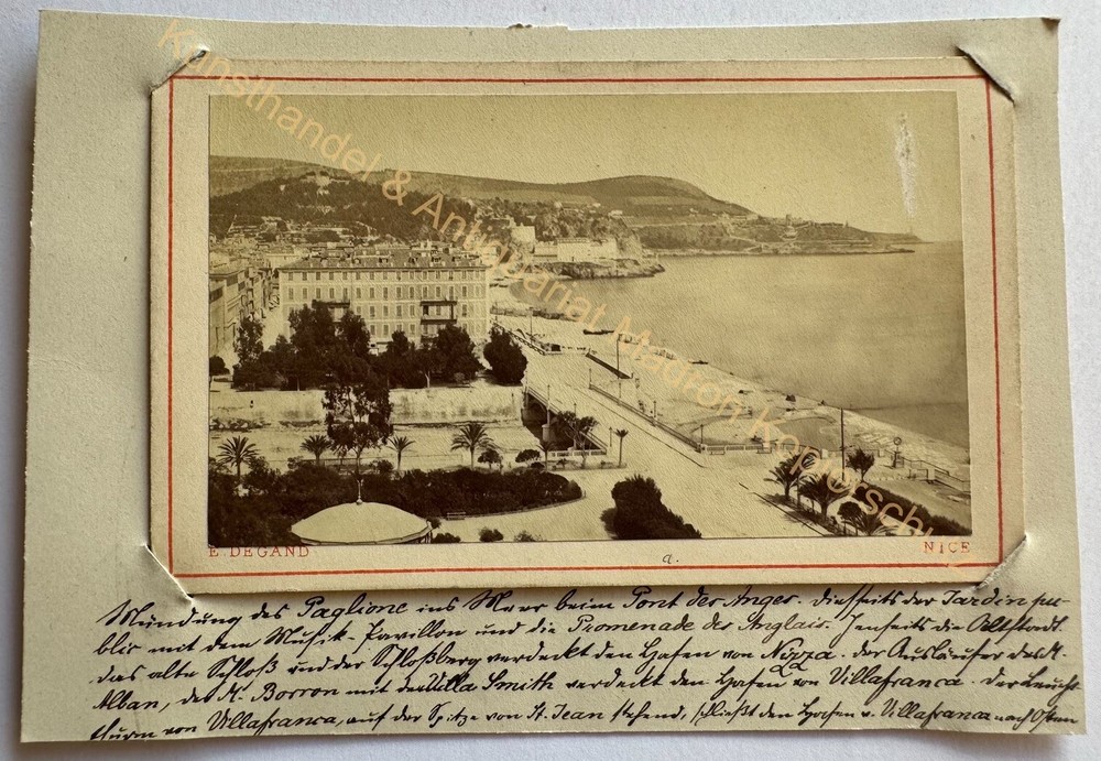 orig. CDV Photo France Nice Photo Degand Vintage Print Tirage Album Circa 1870