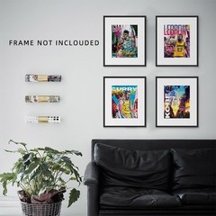 Famous Basketball Star Posters Wall Art, 8×10 Inch Canvas Prints Unframed Set…