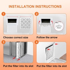 12x12x1 Air Filter 4 Pack MERV 11 AC Furnace Pleated Air Filters for Home Off…
