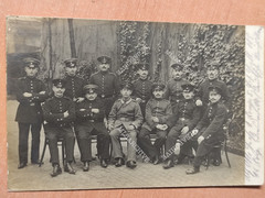Postcard photo soldiers Dresden Hilmersdorf WWI F10