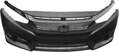 Complete Front Bumper with Fog Lights Set Replacement for 2016 2017 2018 Honda C