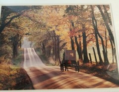 PRINT: AMISH #690 «ON A SUNDAY EVENING» by BILL COLEMAN 22″ x 26″ S/N