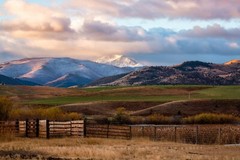 Western Photography Print – Picture of Snowy Peak Overlooking Valley in Montana