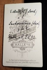 C. Mentzel in SS 1893 as a student in Couleur-CDV Halle a. S. / Studentika