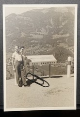 Photo view Chiusa Pass Switzerland panoramic sign Uri woman boy travel picture place
