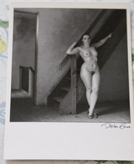 Photo postcard art nude the stairs 1 dieter end woman girl photography AM