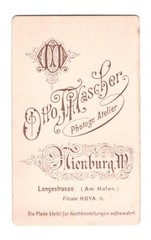 CDV photo around 1900, pretty siblings, Nienburg. W.